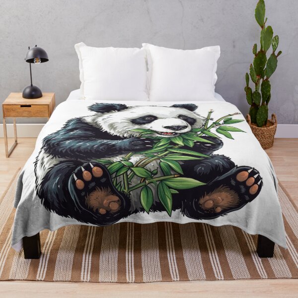 Item preview, Panda's Snack Time: Adorable Bamboo Muncher designed and sold by Sventek.