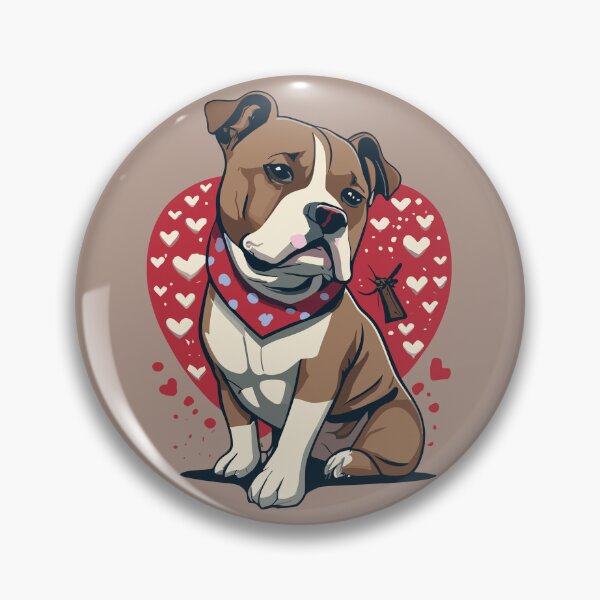 Item preview, American Staffy Love on Valentine's Day designed and sold by VoyteksDesigns.