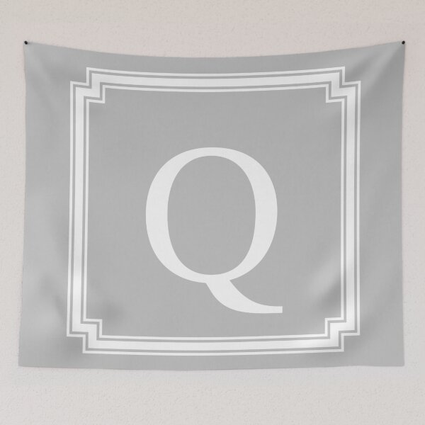 Item preview, Silver Gray Classy And Elegant Monogram Q designed and sold by rewstudio.