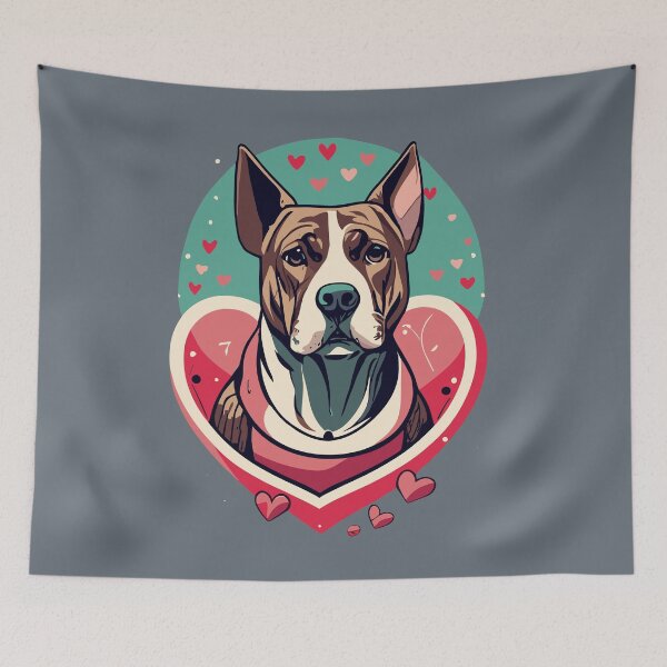 Item preview, American Staffy Love on Valentine's Day designed and sold by VoyteksDesigns.