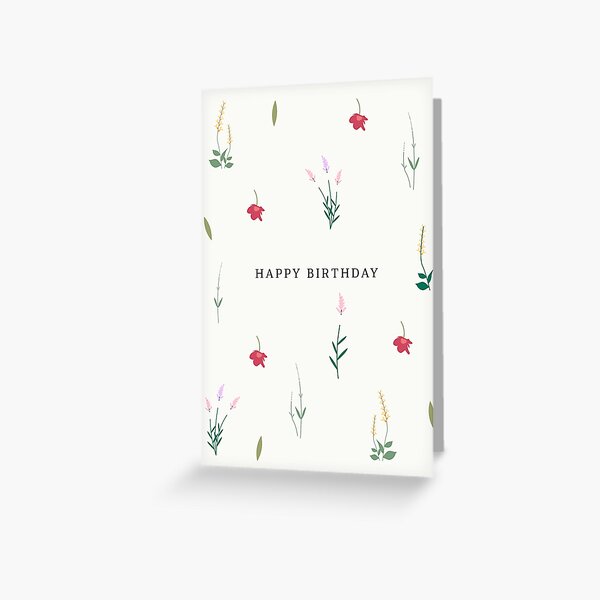 Item preview, Floral Happy Birthday Greeting Card designed and sold by olivepine69.