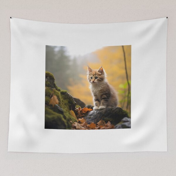 Item preview, Feline Adventures in Autumn's Foggy Forest designed and sold by Shirtastically.