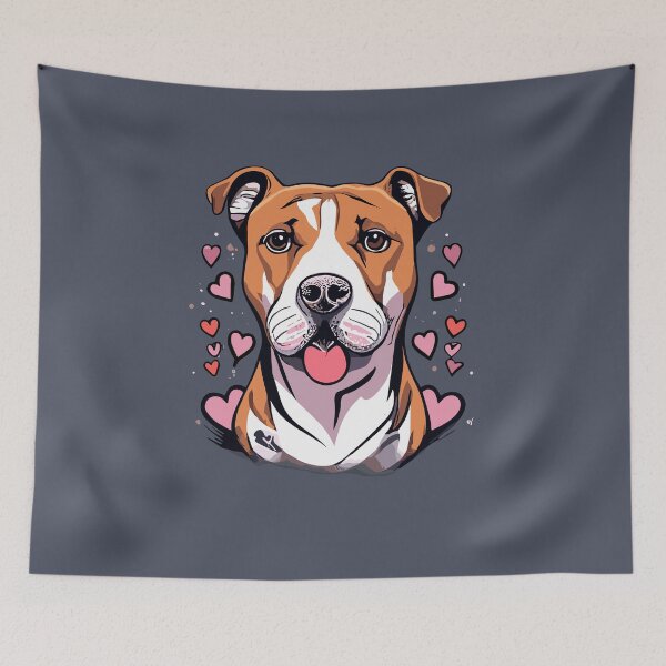 Item preview, American Staffy Love on Valentine's Day designed and sold by VoyteksDesigns.