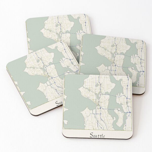 Item preview, Seattle Washington Named City Map - Hand-Drawn designed and sold by StylishStacks.