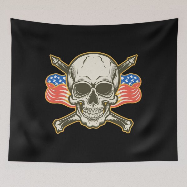 Item preview, Vintage Death and Glory Skull Tattoo designed and sold by Goku Creations.