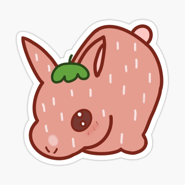 Cute strawberry bunny - Strawbunny Sticker for Sale by Yaragold