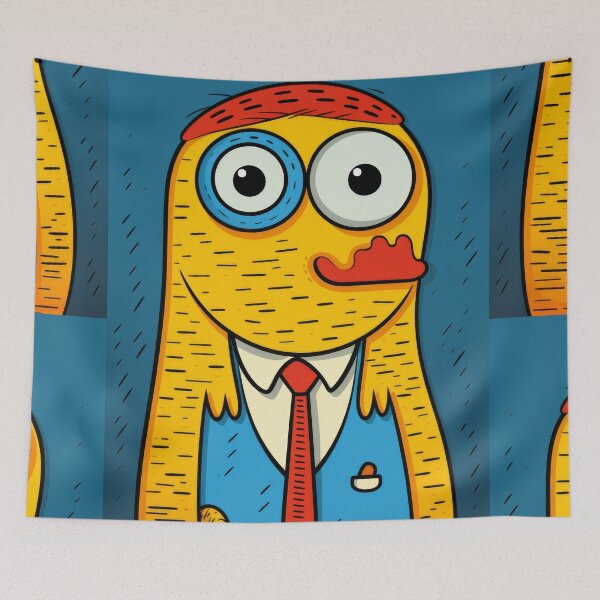 Item preview, Vibrant himsical Cartoonish Illustration of a Playful Lizard in a Comic-Style Settingand W designed and sold by Piotrek0001.