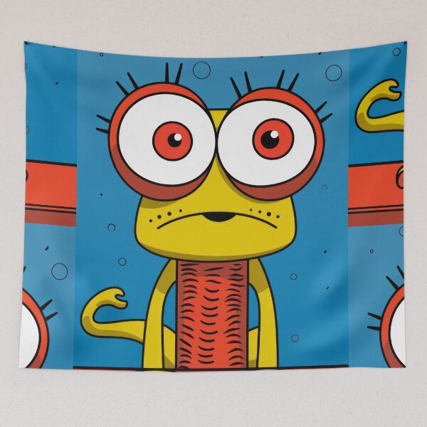 Item preview, Vibrant himsical Cartoonish Illustration of a Playful Lizard in a Comic-Style Settingand W designed and sold by Piotrek0001.