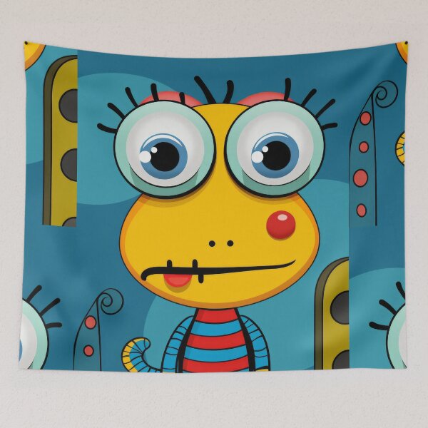 Item preview, Vibrant himsical Cartoonish Illustration of a Playful Lizard in a Comic-Style Settingand W designed and sold by Piotrek0001.
