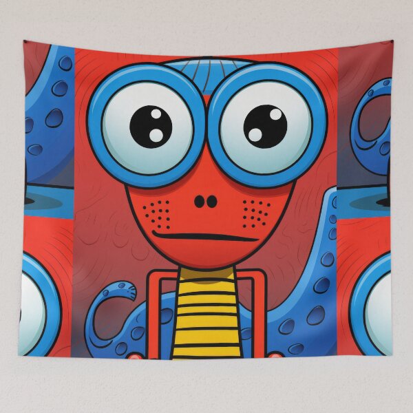 Item preview, Vibrant himsical Cartoonish Illustration of a Playful Lizard in a Comic-Style Settingand W designed and sold by Piotrek0001.