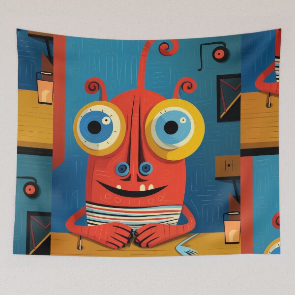 Item preview, Vibrant himsical Cartoonish Illustration of a Playful Lizard in a Comic-Style Settingand W designed and sold by Piotrek0001.