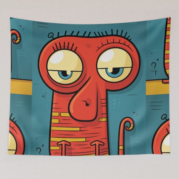 Item preview, Vibrant himsical Cartoonish Illustration of a Playful Lizard in a Comic-Style Settingand W designed and sold by Piotrek0001.