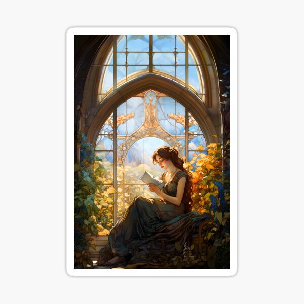 Aperçu de l'œuvre beaucoup de lecture, dame créée et vendue par gothicnerd.