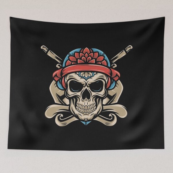 Item preview, Vintage Death and Glory Skull Tattoo designed and sold by Goku Creations.