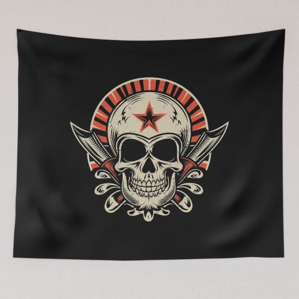 Item preview, Vintage Death and Glory Skull Tattoo designed and sold by Goku Creations.