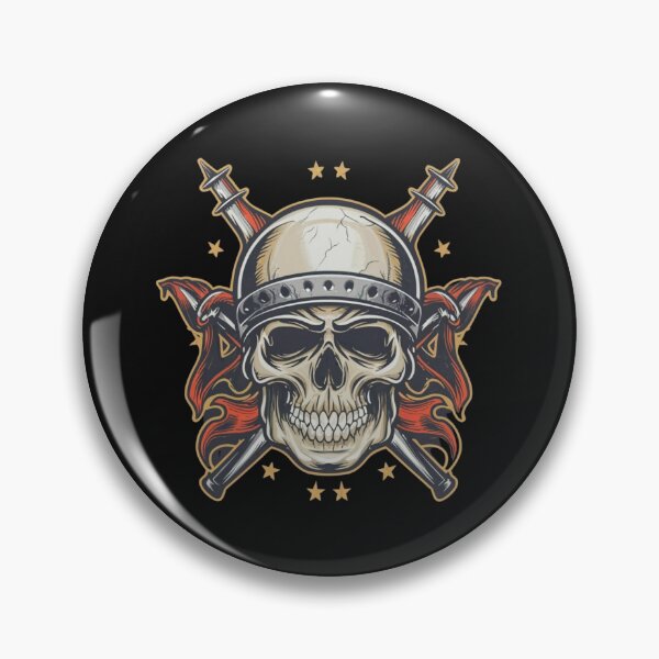Item preview, Vintage Death and Glory Skull Tattoo designed and sold by Goku Creations.