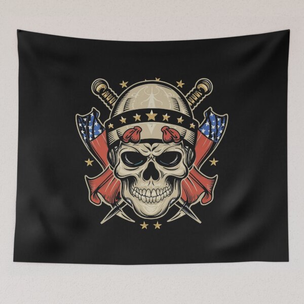 Item preview, Vintage Death and Glory Skull Tattoo designed and sold by Goku Creations.
