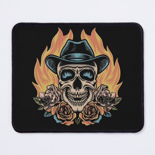 Item preview, American Traditional Flaming Skull Tattoo designed and sold by Goku Creations.