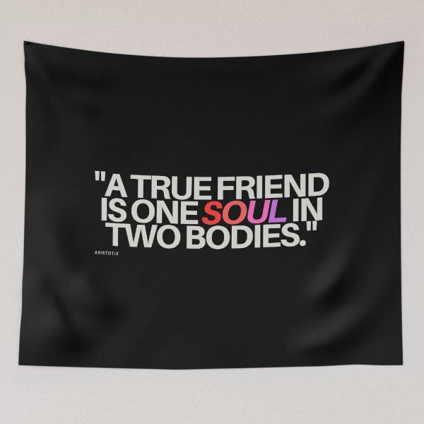 Item preview, "A true friend is one soul in two bodies." - Aristotle Friendship Quote designed and sold by Bananobanini.
