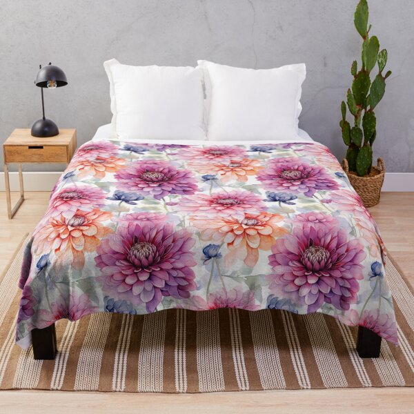 Item preview, Dahlia Tile 01: Velvet Pom-Poms in a Rainbow Garden with Layers of Petals designed and sold by TheBrainArt.