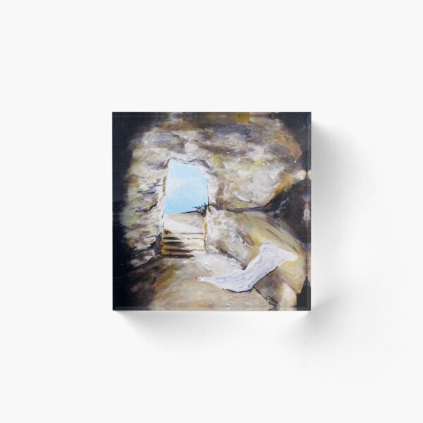 Empty Burial Tomb Acrylic Block