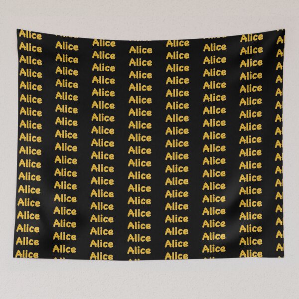 Item preview, Golden Balloon Alice Name Label (Black) designed and sold by NormadWorld.