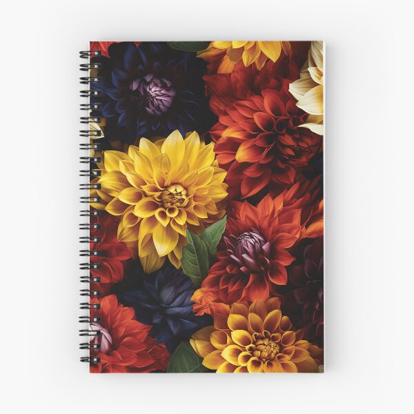 Item preview, Dahlia Tile 02: Velvet Pom-Poms in a Rainbow Garden with Layers of Petals designed and sold by TheBrainArt.