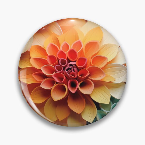 Item preview, Dahlia Tile 03: Velvet Pom-Poms in a Rainbow Garden with Layers of Petals designed and sold by TheBrainArt.