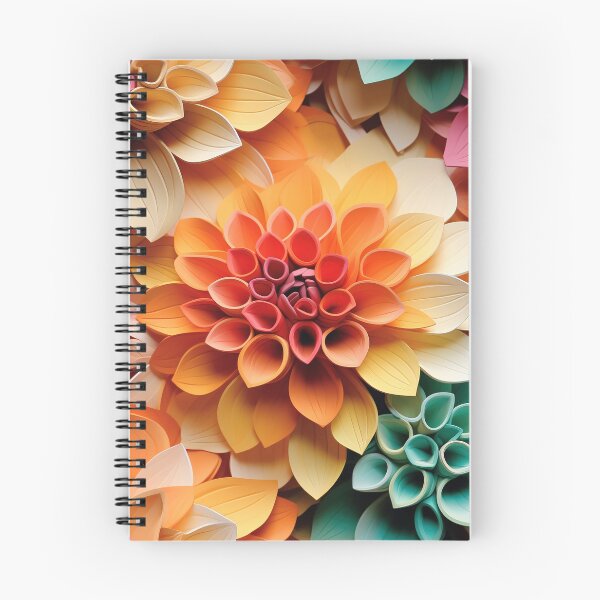 Item preview, Dahlia Tile 03: Velvet Pom-Poms in a Rainbow Garden with Layers of Petals designed and sold by TheBrainArt.