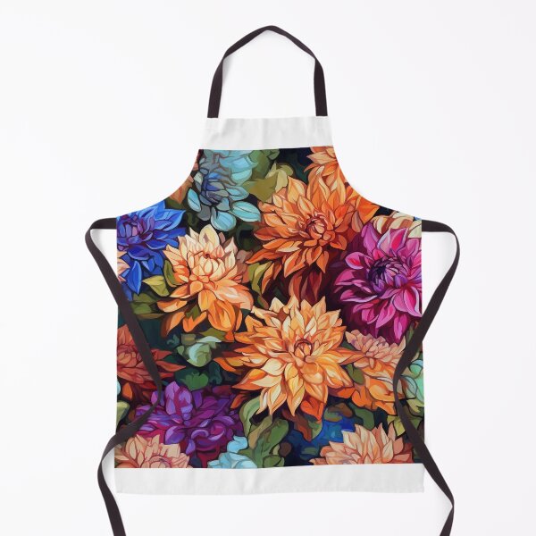 Item preview, Dahlia Tile 04: Velvet Pom-Poms in a Rainbow Garden with Layers of Petals designed and sold by TheBrainArt.