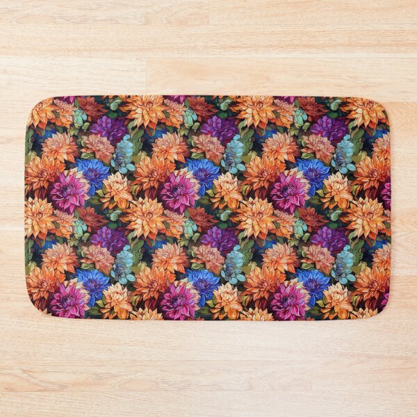Item preview, Dahlia Tile 04: Velvet Pom-Poms in a Rainbow Garden with Layers of Petals designed and sold by TheBrainArt.