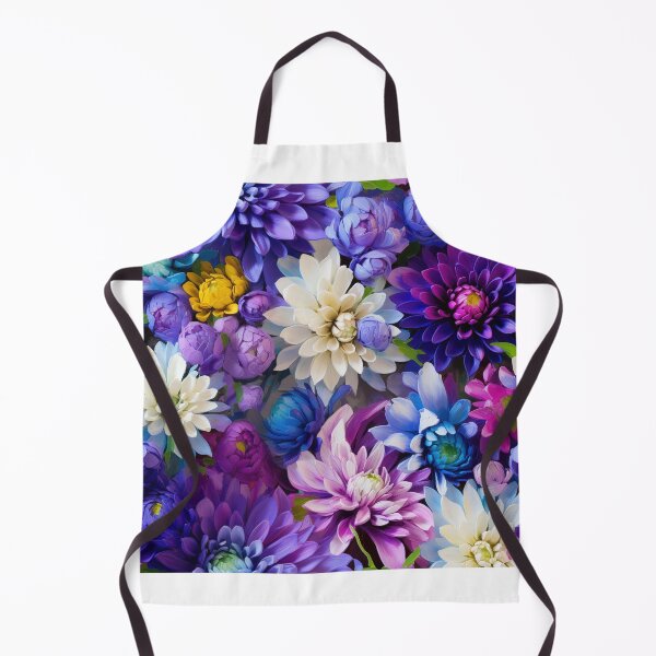 Item preview, Dahlia Tile 05: Velvet Pom-Poms in a Rainbow Garden with Layers of Petals designed and sold by TheBrainArt.