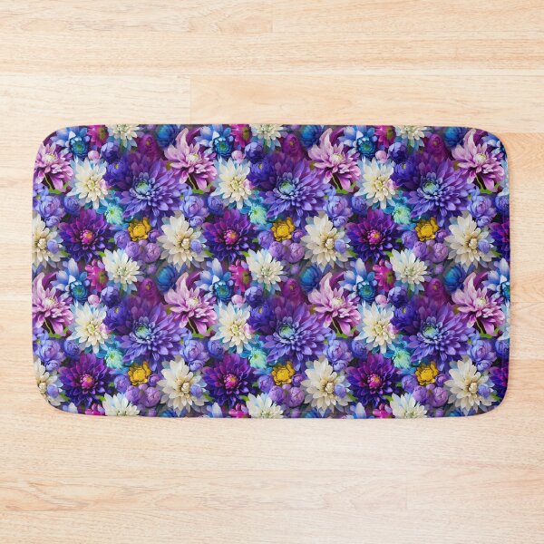 Item preview, Dahlia Tile 05: Velvet Pom-Poms in a Rainbow Garden with Layers of Petals designed and sold by TheBrainArt.