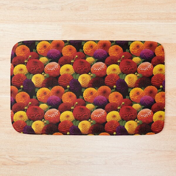 Item preview, Dahlia Tile 06: Velvet Pom-Poms in a Rainbow Garden with Layers of Petals designed and sold by TheBrainArt.