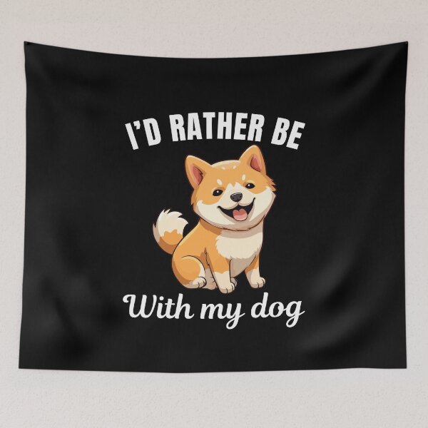 Item preview, I'd rather be with my dog, funny Shiba Inu breed owners or lovers saying  designed and sold by NBSStore.
