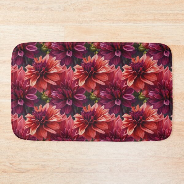Item preview, Dahlia Tile 07: Velvet Pom-Poms in a Rainbow Garden with Layers of Petals designed and sold by TheBrainArt.