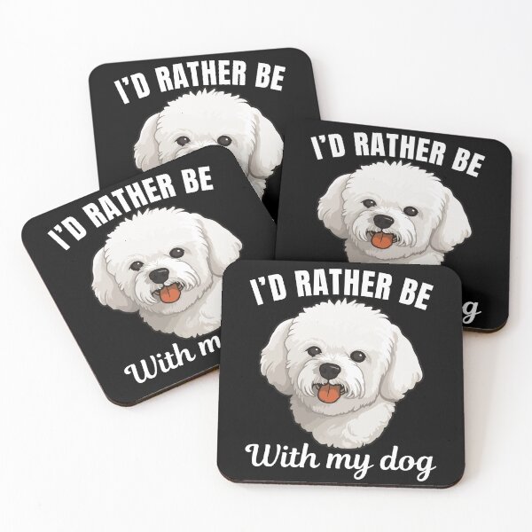 Item preview, I'd rather be with my dog, funny Bichon Frise breed owners or lovers saying  designed and sold by NBSStore.