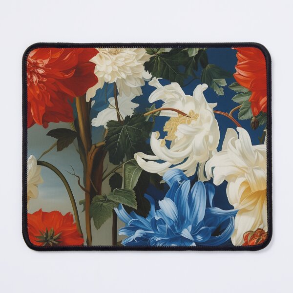 Item preview, Dahlia Tile 08: Velvet Pom-Poms in a Rainbow Garden with Layers of Petals designed and sold by TheBrainArt.