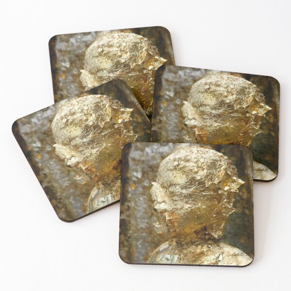 Item preview, Gold leaf Head for devout offerings designed and sold by JonDelorme.
