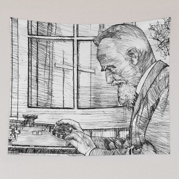 Item preview, GEORGE BERNARD SHAW - ink portrait .1 designed and sold by lautir.