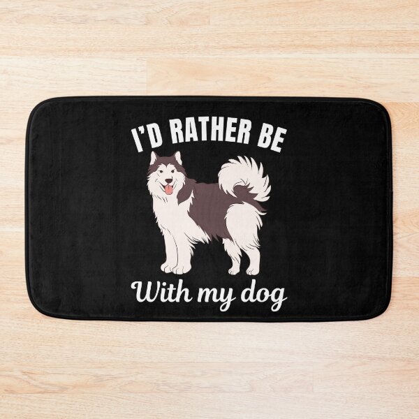 Item preview, I'd rather be with my dog, funny alaskan malamute breed owners or lovers saying  designed and sold by NBSStore.