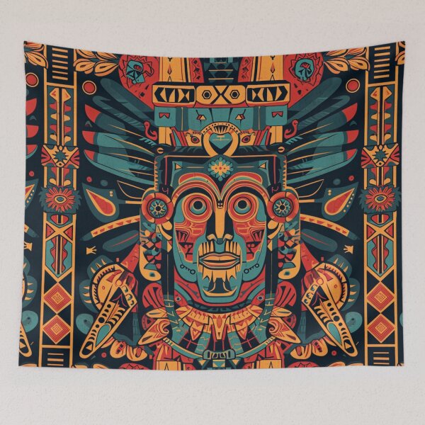 Item preview, Ancient Mask of Mystique - Tribal Art Decor designed and sold by Nicholas Panek.