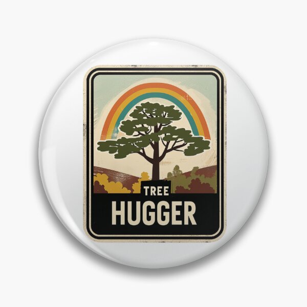 Item preview, vintage Tree Hugger Sign designed and sold by Maddy V Store.