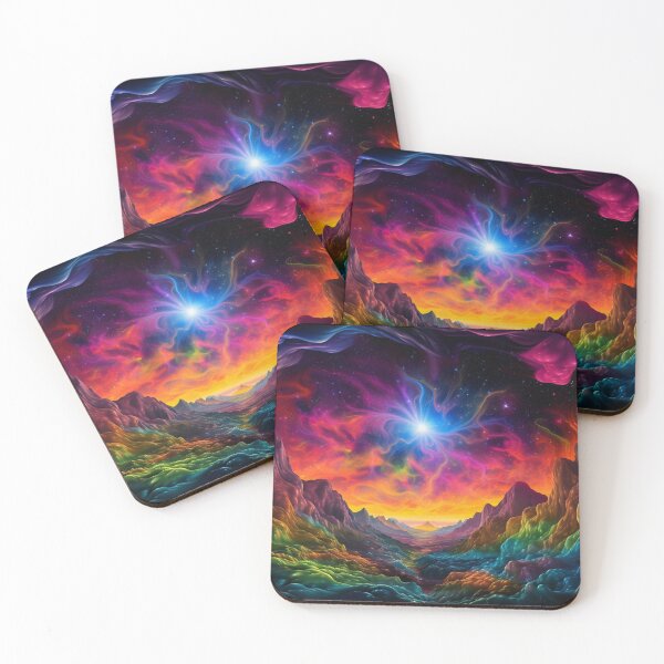 Item preview, Fantasy Landscape Art - Enchanted Cosmic Oasis designed and sold by Fantasy Masterpiece.