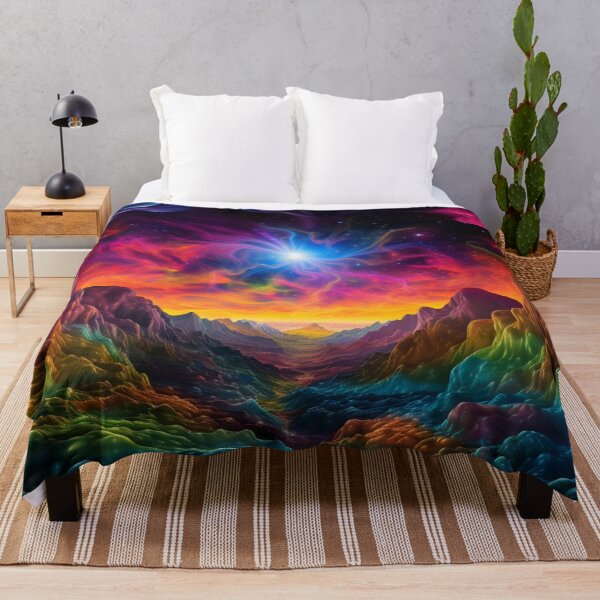 Item preview, Fantasy Landscape Art - Enchanted Cosmic Oasis designed and sold by Fantasy Masterpiece.
