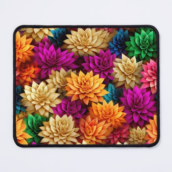 Item preview, Dahlia Tile 11: Velvet Pom-Poms in a Rainbow Garden with Layers of Petals designed and sold by TheBrainArt.
