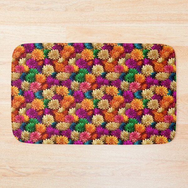 Item preview, Dahlia Tile 11: Velvet Pom-Poms in a Rainbow Garden with Layers of Petals designed and sold by TheBrainArt.
