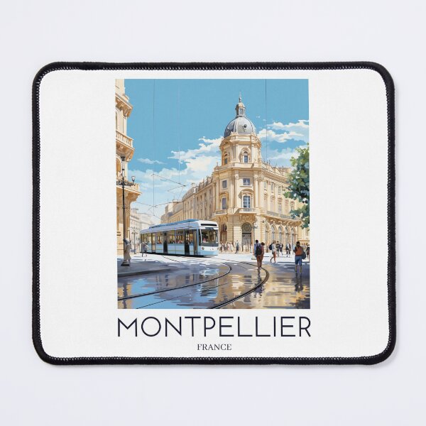 Item preview, A Pop Art Travel Print of Montpellier - France designed and sold by StudioRedKoala.