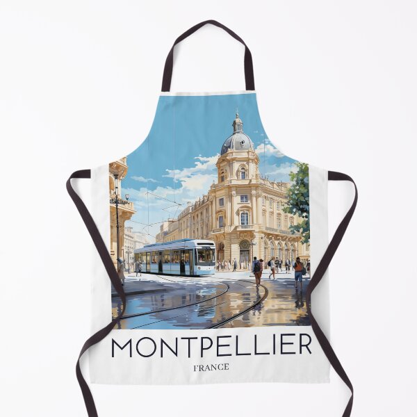 Item preview, A Pop Art Travel Print of Montpellier - France designed and sold by StudioRedKoala.