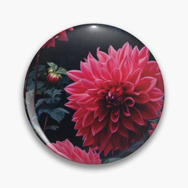 Item preview, Dahlia Tile 12: Velvet Pom-Poms in a Rainbow Garden with Layers of Petals designed and sold by TheBrainArt.